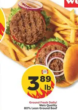 Weis Markets Weis Quality 80% Lean Ground Beef offer