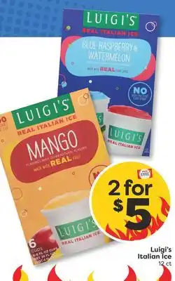 Weis Markets Luigi's Italian Ice offer