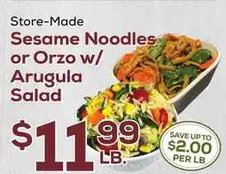 DeCicco & Sons Sesame Noodles or Orzo w/Arugula Salad offer