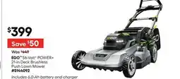 Lowe's 56-Volt G POWER + 21-in Deck Brushless Push Lawn Mower offer