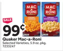 Stop&Shop Quaker Mac-a-Roni offer