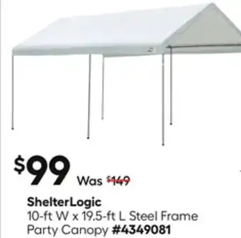 Lowe's 10-ft W x 19.5-ft L Steel Frame Party Canopy offer