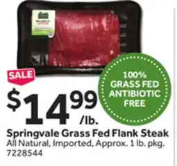 Stop&Shop Springvale Grass Fed Flank Steak offer