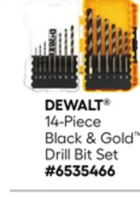 Lowe's 14-Piece Black & Gold Drill Bit Set offer