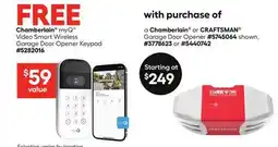 Lowe's Garage Door Opener myQ Video Smart Wireless Garage Door Opener offer