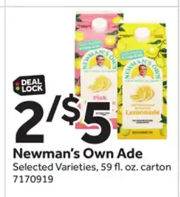 Stop&Shop Newman's Own Ade offer