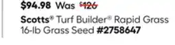 Lowe's Turf Builder Rapid Grass 16-lb Grass Seed offer