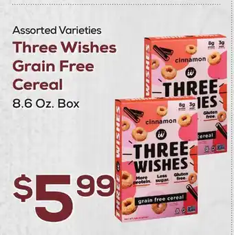 DeCicco & Sons Three Wishes Grain Free Cereal offer