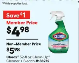 Lowe's 32-fl oz Clean-Up Cleaner + Bleach offer