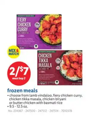 Lidl frozen meals offer