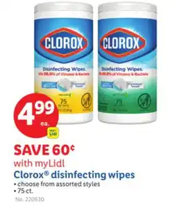 Lidl Clorox disinfecting wipes offer