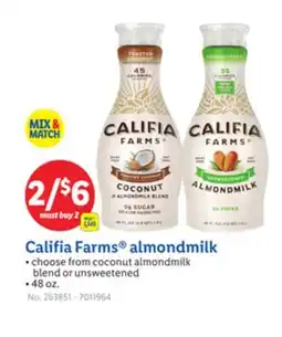 Lidl Califia Farms almondmilk offer