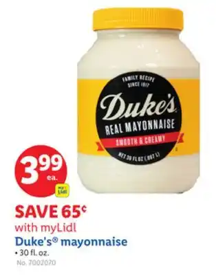 Lidl Duke's mayonnaise offer