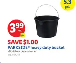 Lidl PARKSIDE heavy duty bucket offer