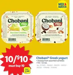Lidl Chobani Greek yogurt offer