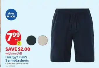 Lidl Livergy men's Bermuda shorts offer