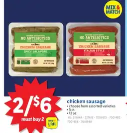 Lidl chicken sausage offer
