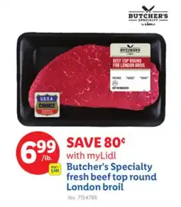 Lidl Butcher's Specialty fresh beef top round London broil offer