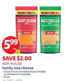 Lidl family size cheese offer