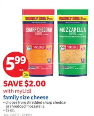 Lidl family size cheese offer
