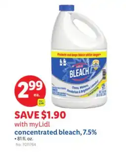 Lidl concentrated bleach, 7.5% offer
