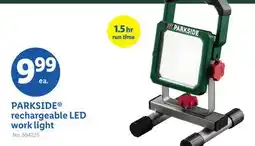 Lidl PARKSIDE rechargeable LED work light offer