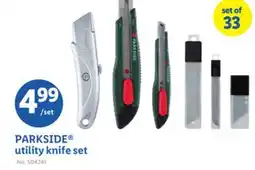 Lidl PARKSIDE utility knife set offer