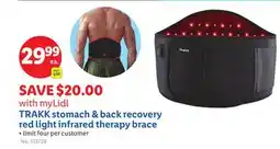 Lidl TRAKK stomach & back recovery red light infrared therapy brace offer