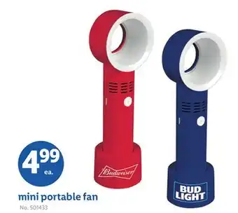 Lidl mini portable fan offer