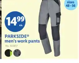 Lidl PARKSIDE men's work pants offer