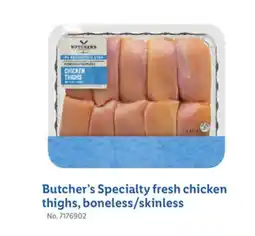 Lidl Butcher's Specialty fresh chicken thighs, boneless/skinless offer