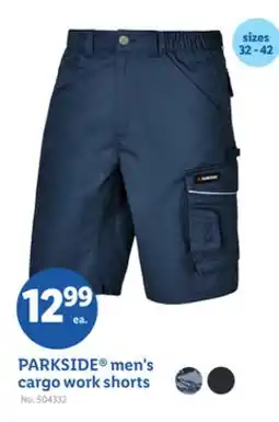 Lidl PARKSIDE men's cargo work shorts offer