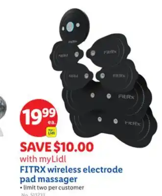 Lidl FITRX wireless electrode pad massager offer