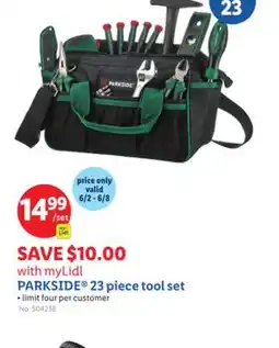 Lidl PARKSIDE 23 piece tool set offer
