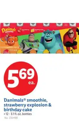 Lidl Danimals smoothie, strawberry explosion & birthday cake offer
