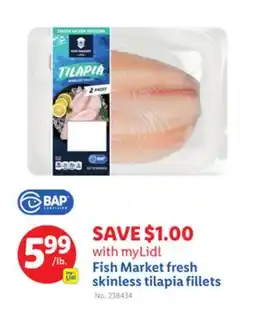 Lidl Fish Market fresh skinless tilapia fillets offer