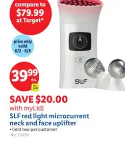 Lidl SLF red light microcurrent neck and face uplifter offer