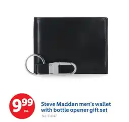 Lidl Steve Madden men's wallet with bottle opener gift set offer