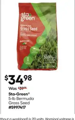 Lowe's 5-lb Bermuda Grass Seed offer
