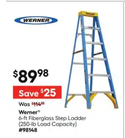 Lowe's Werner 6-ft Fiberglass Step Ladder offer