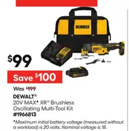 Lowe's 20V MAX⬩ XR Brushless Oscillating Multi-Tool Kit offer