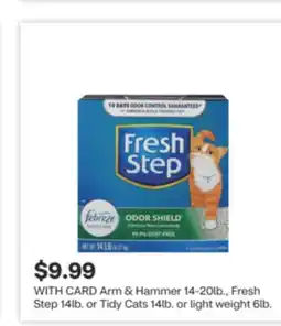 CVS Arm & Hammer 14-20lb., Fresh Step 14lb. or Tidy Cats 14lb. or light weight 6lb offer