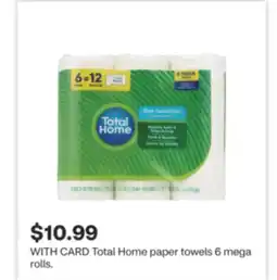 CVS Total Home paper towels 6 mega rolls offer