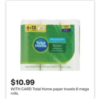 CVS Total Home paper towels 6 mega rolls offer