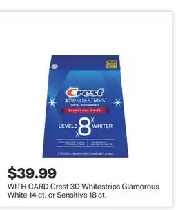 CVS Crest 3D Whitestrips Glamorous White 14 ct. or Sensitive 18 ct offer