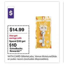 CVS Gillette Labs, Venus MoistureGlide or pubic razors offer