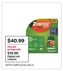 CVS Zyrtec 90 ct offer