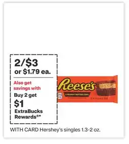 CVS Hershey's singles 1.3-2 oz offer