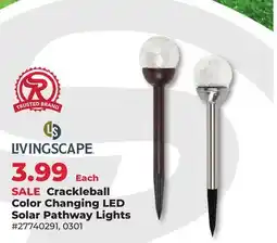 Runnings Crackleball Color Changing LED Solar Pathway Lights offer