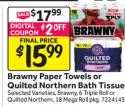 Stop&Shop Brawny Paper Towels or Quilted Northern Bath Tissue offer
